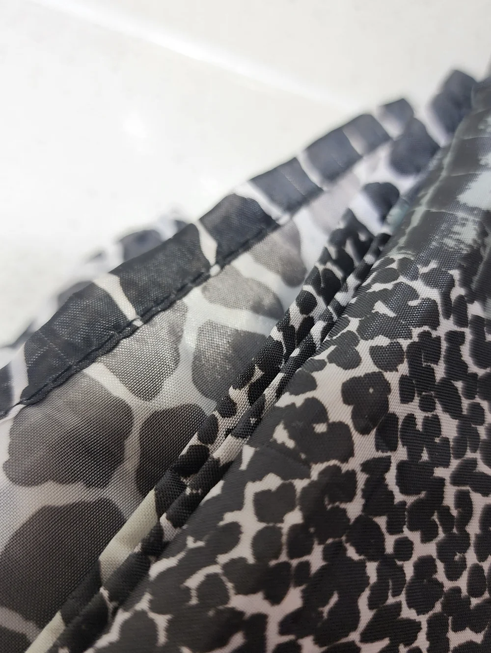 Shower Curtain Black and White Animal Print New